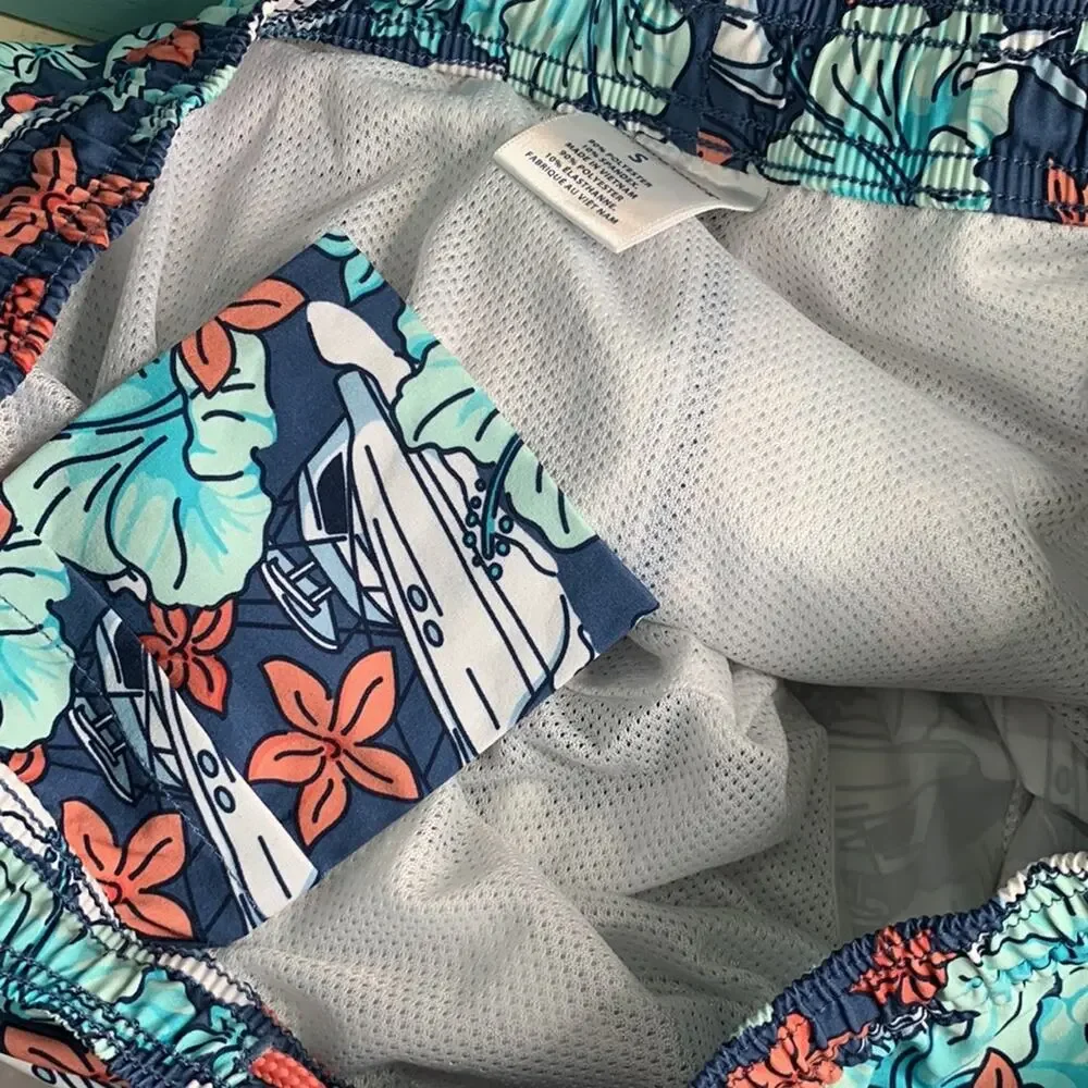 Vineyard Vines Men’s Printed Preppy Boat Floral Chappy Swim Trunks M-119 Sz S